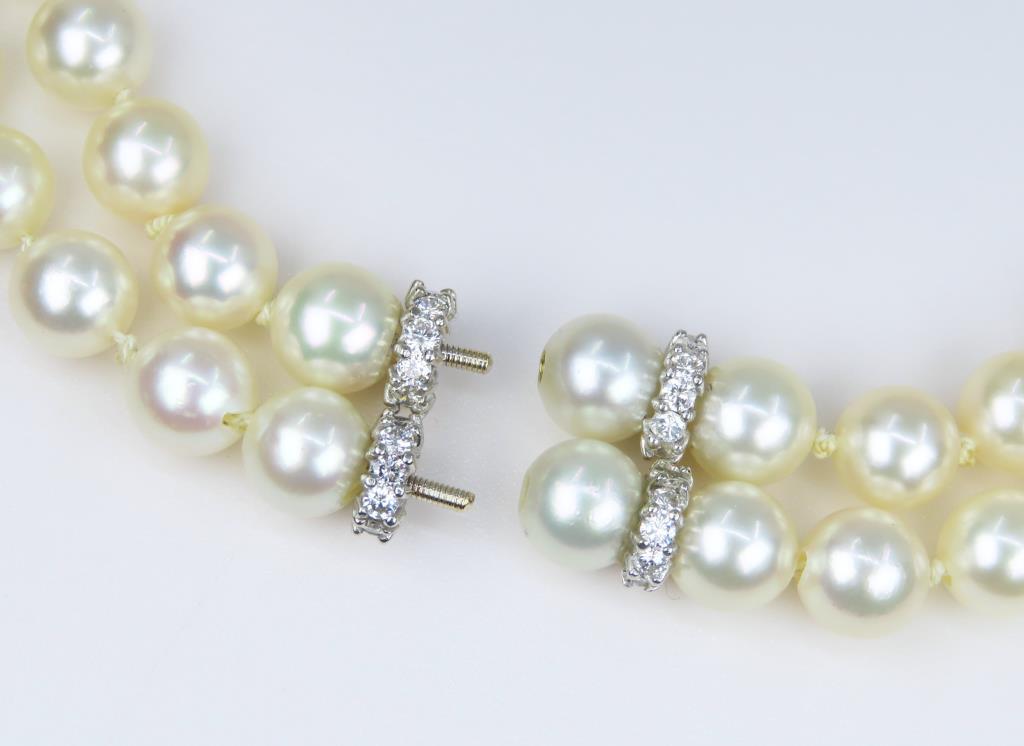 Luxurious Extra Fine Akoya Pearl and Diamond