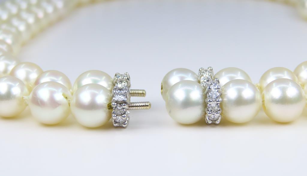 Luxurious Extra Fine Akoya Pearl and Diamond