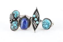 Collection of 4 Navajo Rings