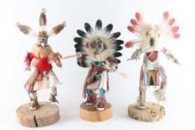 Lot of Three Navajo Kachina Dolls