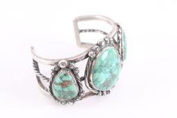 Old Pawn Navajo 3 Stone Cuff