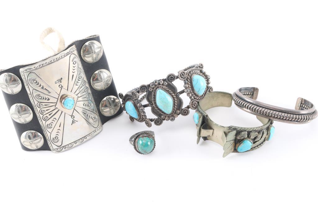 Lot of 5 Native American Sterling Pieces