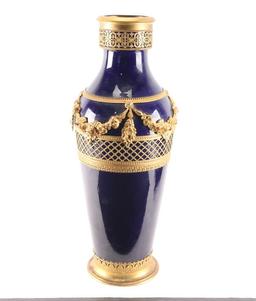 French Empire Style Cobalt Porcelain.