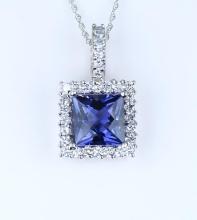 Beautiful Natural Tanzanite and Diamond