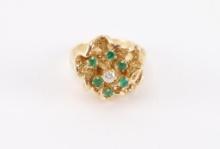 Diamond & Emerald Ring