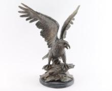 Bronze Eagle on Marble Base.