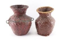 Two Apache Pitch Baskets.