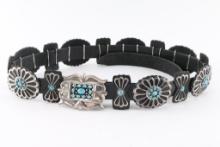 Navajo Sterling Concho Belt.