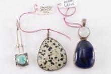 Lot of 3 Sterling Pendants.