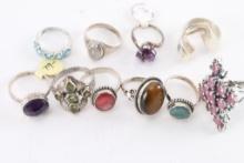 Lot of 10 Ladies Rings.