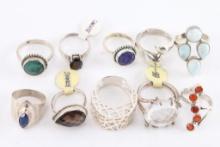 Lot of 10 Ladies Rings.