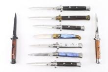 Collection of 9 Switchblade Knives