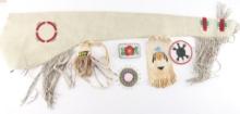 Lot of 6 Beaded and Leather Items.