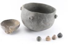 Lot of Prehistoric Pottery and Whorls.