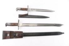 Lot of Two Swiss Bayonets