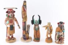 Lot of 5 Hopi Kachinas.