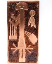 Copper Kachina Wall Hanging.