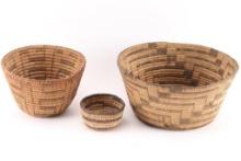Lot of 3 Pima Baskets.