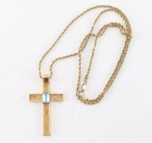 Gold Cross Pendant. 14K