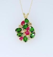 Beautiful Vintage Ruby, Green Tourmaline