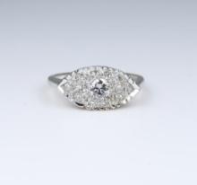 Radiant Vintage Style Diamond Ring