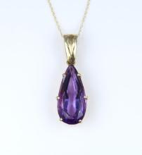 Lovely Pear Shaped Amethyst Pendant