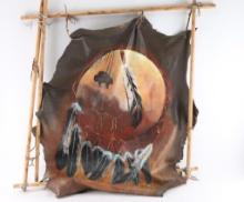 Joanne Bird Leather Painting.