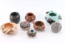 Lot of 8 Small Pots.