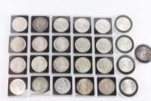 Lot of Morgan, Peace Silver Dollars & Mexican 1 Oz
