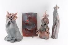 Lot of Modern Mudhead Pottery Pieces.