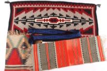 Lot of 3 Small Rugs & a Wedding Belt.