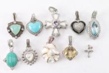 Lot of 10 Judith Ripka Pendants.