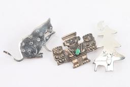 Lot of 3 Rings and 3 Pins.