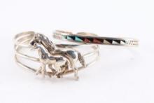 Lot of 2 Sterling Cuffs.