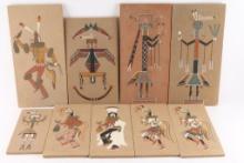 Lot of 11 Sandpaintings.