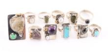 Lot of 11 Charles Skiera Rings.