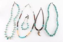 Lot of 5 Native American Necklaces.