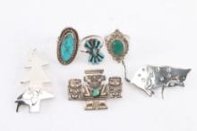 Lot of 3 Rings and 3 Pins.