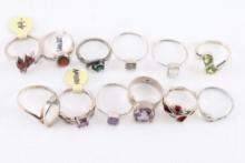 Lot of 12 Ladies Rings.