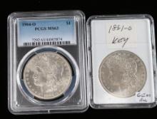Lot of 2 Morgan Silver Dollars