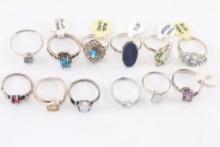 Lot of 12 Ladies Rings.
