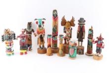 Lot of 14 Hopi Kachinas
