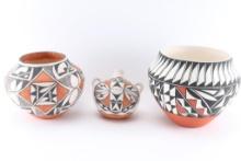 Lot of 3 Acoma Pots