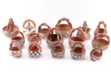 Lot of 16 Pottery Baskets