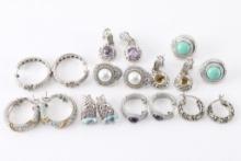 Lot of 10 Judith Ripka Earrings.
