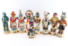 Lot of 8 Porcelain Liquor Decanters