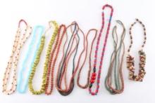 Lot of 9 Beaded Necklaces.