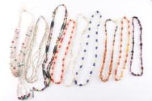 Lot of 9 Beaded Necklaces.
