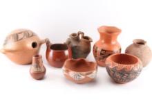Lot of 8 Pieces of Indian Pottery