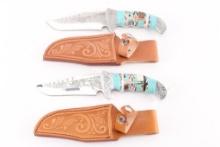 Lot of 2 Knives With Sheathes.